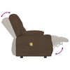 vidaXL Fauteuil de massage inclinable porte-gobelets 4 places marron