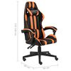 vidaXL Fauteuil de jeux vid&eacute;o Noir et orange Similicuir