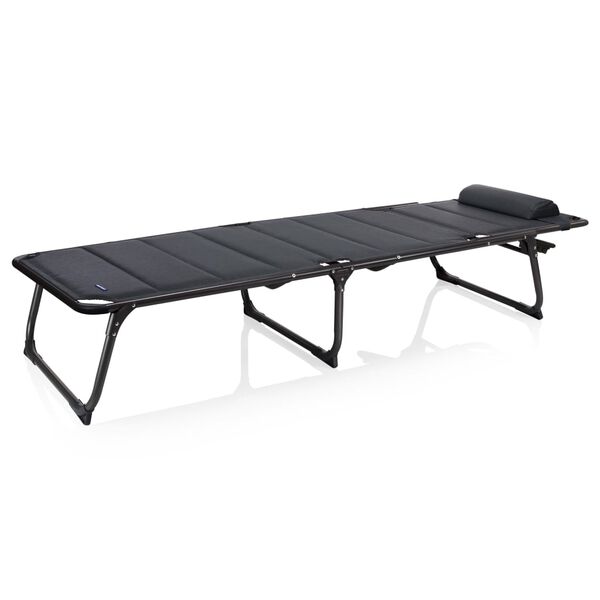Campart Travel Chaise longue de camping Ancona Anthracite 200x67x35cm