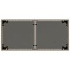 vidaXL Table de jardin dessus en verre gris 115x54x74cm r&eacute;sine tress&eacute;e