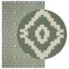 vidaXL Tapis de zone OLITE Naturel et vert 160 x 230 cm PET