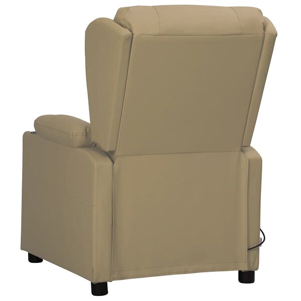 vidaXL Fauteuil de massage Cappuccino Similicuir