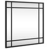 vidaXL Miroir mural noir 40x40 cm carr&eacute; fer