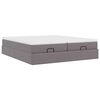 VidaXL Cadre de lit ottoman avec matelas gris 200x200 cm similicuir