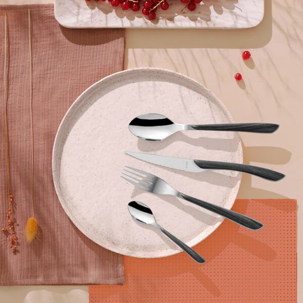 Amefa Ensemble de couverts 16 pcs Eclat Nature Bois noir