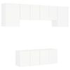 vidaXL Unit&eacute;s murales TV 6 pcs blanc bois d'ing&eacute;nierie