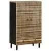 vidaXL Buffet haut 60x33,5x100 cm bois de manguier brut massif