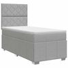 vidaXL Lit boxspring avec matelas Gris clair 100 x 200 cm Tissu