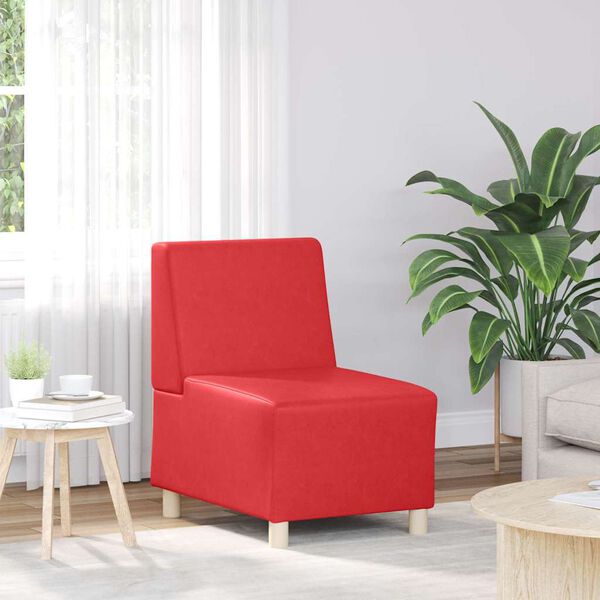 vidaXL Unit&eacute; de Sofa Modulaire Sans Accoudoirs 2 pcs Rouge