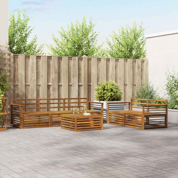 vidaXL Ensemble de canap&eacute;s d'ext&eacute;rieur 6 pcs Naturel