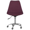 vidaXL Chaise pivotante de bureau Violet Tissu