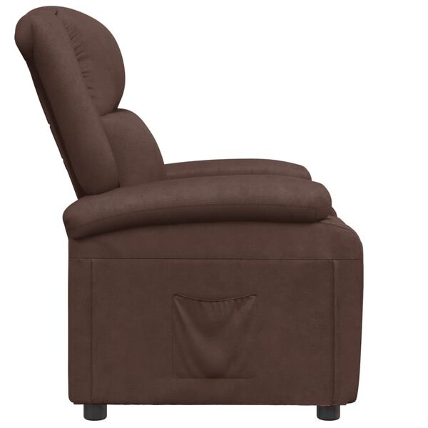 vidaXL Fauteuil inclinable Marron Similicuir