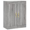 vidaXL Buffet haut Sonoma gris 69,5x34x180 cm Bois d'ing&eacute;nierie