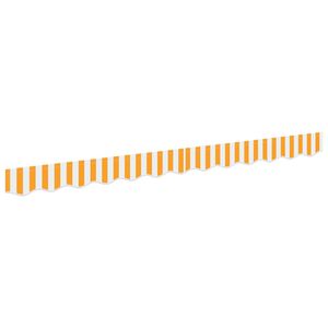 vidaXL Remplacement de lambrequin Jaune et blanc 230 x 20 cm Polyester