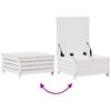 vidaXL Salon de jardin 4 pcs avec coussins blanc bois de pin massif