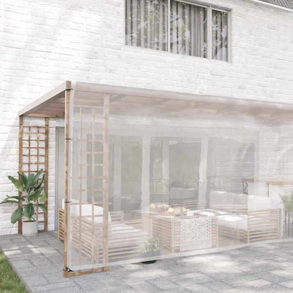 vidaXL Bâche transparente avec œillets 6x12 m polyéthylène