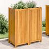 vidaXL Jardini&egrave;re avec doublure 84x42x100 cm bois massif d'acacia