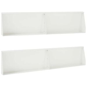 vidaXL Mur de sout&egrave;nement 4 pc 100 x 12 x 30 cm Acier Blanc