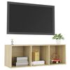 vidaXL Meuble TV ch&ecirc;ne sonoma 107x35x37 cm bois d&rsquo;ing&eacute;nierie