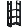 vidaXL Biblioth&egrave;que/S&eacute;parateur de pi&egrave;ce Noir 60x35x125 cm Bois massif