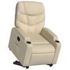 vidaXL Fauteuil inclinable Cr&egrave;me Tissu