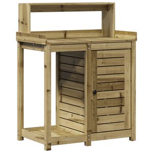vidaXL Table de rempotage avec &eacute;tag&egrave;res bois de pin impr&eacute;gn&eacute;