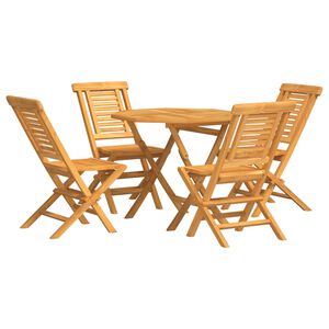 vidaXL Ensemble &agrave; manger de jardin 5 pcs Bois de teck massif