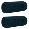 vidaXL Housse de coussin 2 pc HEERLEN Bleu marine &Oslash; 15 x 40 cm