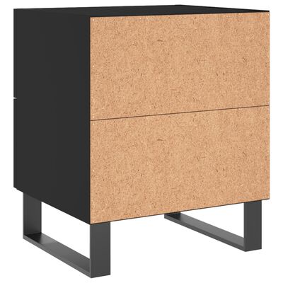 vidaXL Tables de chevet 2 pcs noir 40x35x47,5 cm bois d’ingénierie