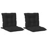 vidaXL Ensemble de coussins pour chaise &agrave; dossier bas 2 pc Polyester