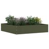 vidaXL Bordure de Pelouse 6 pcs Vert olive 60 x 60 x 13 cm Acier