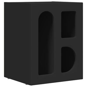 vidaXL Table de chevet Noir 40 x 35 x 50 cm Bois d'ing&eacute;nierie