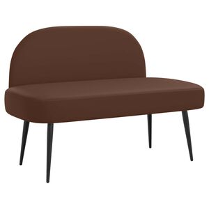 vidaXL Banc rembourr&eacute; avec dossier Marron 110 x 60 x 76 cm Simili cuir