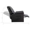 vidaXL Chaise inclinable Noir Similicuir