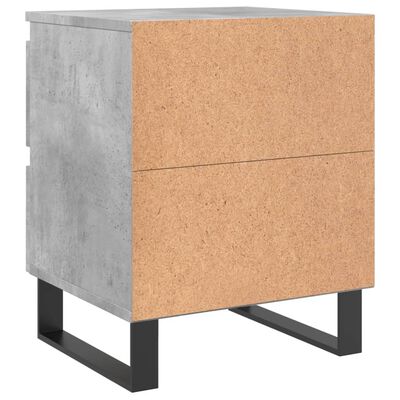 vidaXL Tables de chevet 2 pcs gris béton 40x35x50 cm bois d’ingénierie