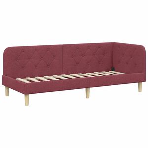vidaXL Cadre de lit d'angle Bordeaux 80 x 200 cm tissu