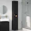 vidaXL Cabinet de salle de bain avec &eacute;tag&egrave;re Noir 30,5 x 30 x 195 cm