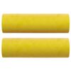 vidaXL Canap&eacute; 2 places avec oreillers d&eacute;coratifs jaune 120 cm velours