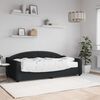 vidaXL Lit de jour avec matelas noir 90x190 cm tissu