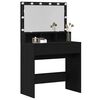 vidaXL Table de Toilette avec tiroir Chêne noir 80 x 41 x 134,5 cm