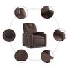vidaXL Fauteuil inclinable électrique marron similicuir