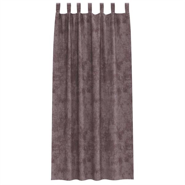 vidaXL Rideaux en velours 2 pcs Marron 225 x 140 cm Velours