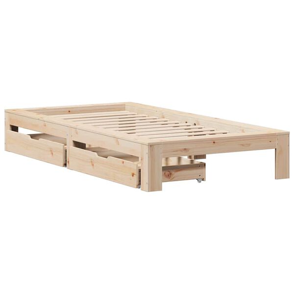 vidaXL Cadre de lit sans matelas 90x190 cm bois de pin massif