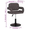 vidaXL Chaise pivotante de salle &agrave; manger Taupe Tissu