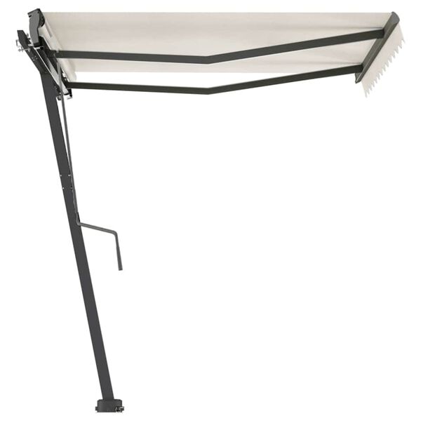 vidaXL Auvent manuel r&eacute;tractable sur pied 300x250 cm Cr&egrave;me