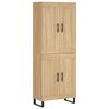 vidaXL Buffet haut Ch&ecirc;ne sonoma 69,5x34x180 cm Bois d'ing&eacute;nierie