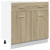 vidaXL Armoire &agrave; tiroirs inf&eacute;rieure "Lyon" Ch&ecirc;ne Sonoma 80 x 46 x 81,5 cm Bois d'ing&eacute;nierie