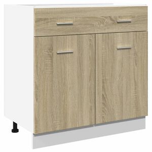 vidaXL Armoire &agrave; tiroirs inf&eacute;rieure "Lyon" Ch&ecirc;ne Sonoma 80 x 46 x 81,5 cm Bois d'ing&eacute;nierie