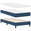 vidaXL Lit &agrave; ressorts avec matelas Bleu 200 x 200 cm Polyester