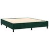 vidaXL Sommier &agrave; lattes de lit matelas et LED Vert fonc&eacute; 180x200 cm